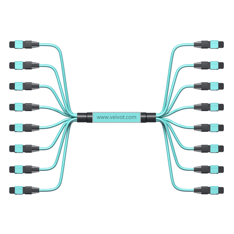 8xMPO-8xMPO Breakout Trunk Cable Singlemode Multimode