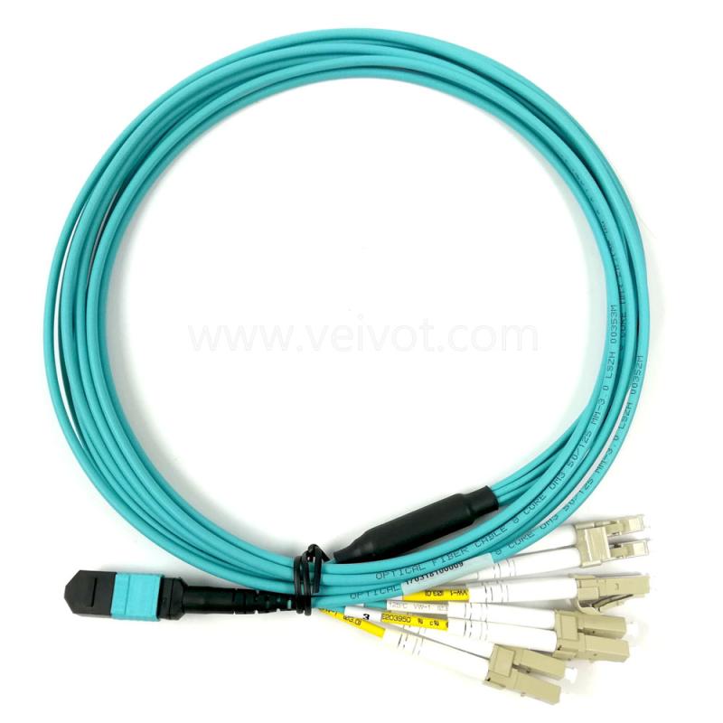 8fibers MPO-LC Duplex Breakout Patch Cable Singlemode Multimode