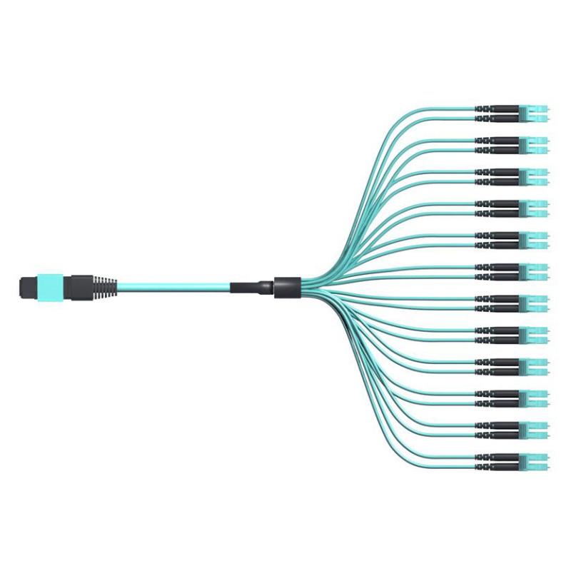 24 fibers MPO-LC Duplex Breakout Patch Cable Singlemode Multimode