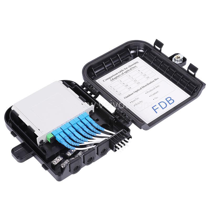 8 Port Fiber Distribution Box (VV-FDB-8CC) for 1x8 Cassette Type PLC Splitter
