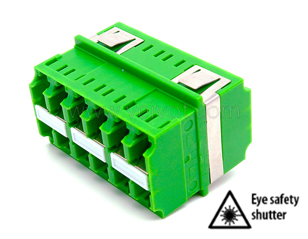 LC-APC 12 Port High Density Eye Safety Shutter Green Adapter with Inner Shutter - Veivot,LCAPC 12 Port High Density Eye Safety Shutter Adapter - Veivot,LCUPC 12 Port High Density Eye Safety Shutter Blue Adapter - Veivot,,